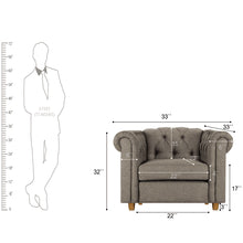 Load image into Gallery viewer, Adorn Homez Strathford Chesterfield Premium Sofa 1 Seater in Fabric
