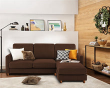 Load image into Gallery viewer, Adorn Homez Devine L Shape Sofa Sectional in Fabric
