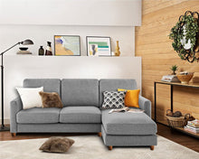 Load image into Gallery viewer, Adorn Homez Devine L Shape Sofa Sectional in Fabric
