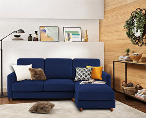 Adorn Homez Devine L Shape Sofa Sectional in Fabric
